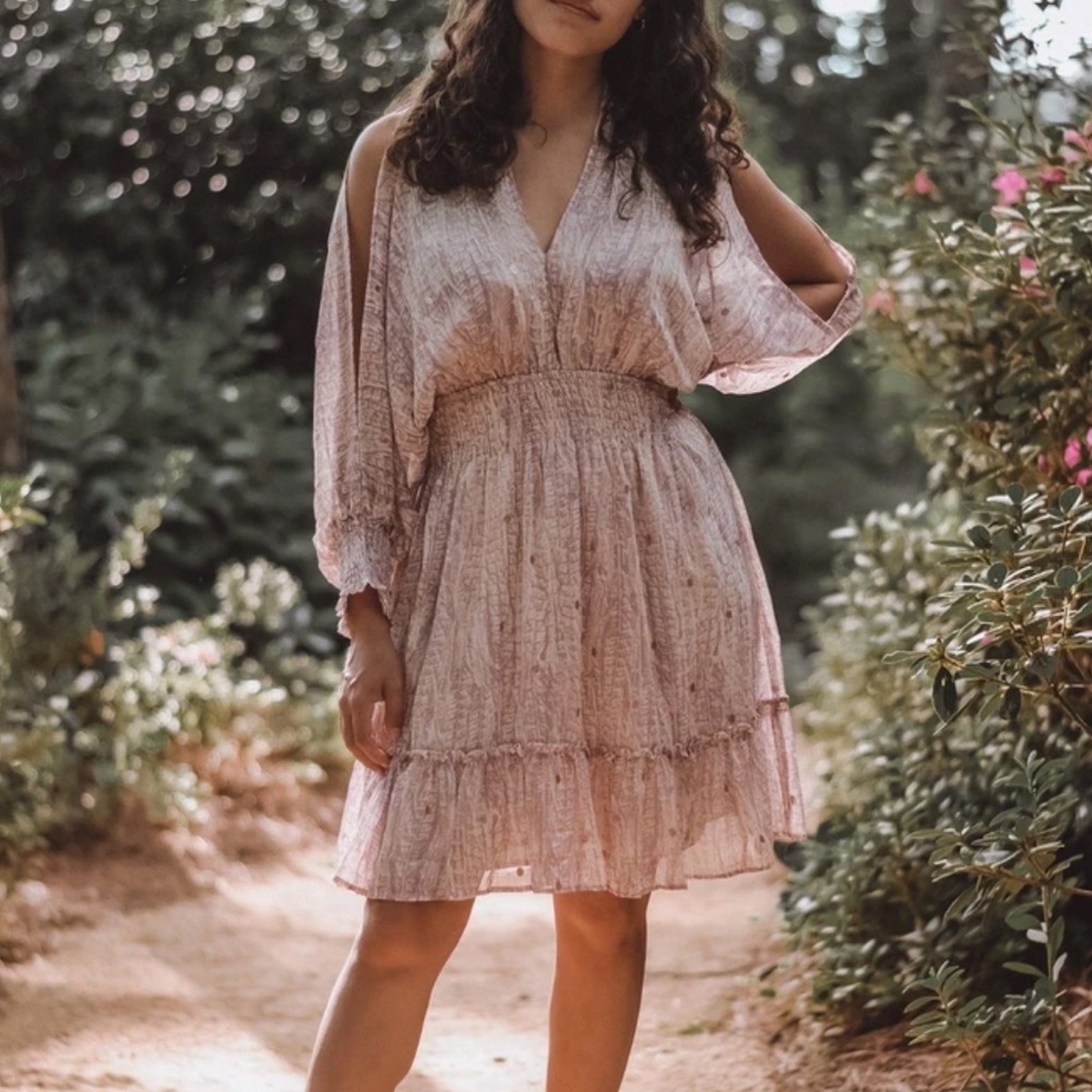 Wisteria Split Sleeve Mini Dress